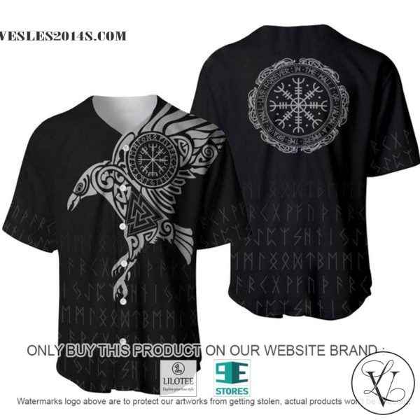 Vikings Odin Raven Hugin Munin Custom Name Baseball Jersey