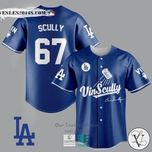 Vin Scully Dodgers 67 Baseball Jersey