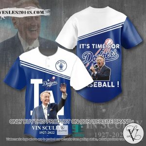 Vin Scully It’s Time for Los Angeles Dodgers Baseball Jersey