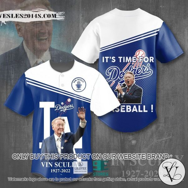 Vin Scully It’s Time for Los Angeles Dodgers Baseball Jersey