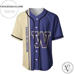 Washington Huskies Baseball Jersey Half Style – NCAA