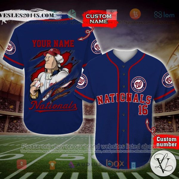 Washington Nationals MLB Custom Baseball Jersey