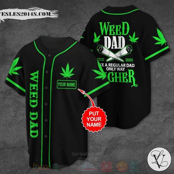 Weed Dab Custom name Baseball Jersey Shirt