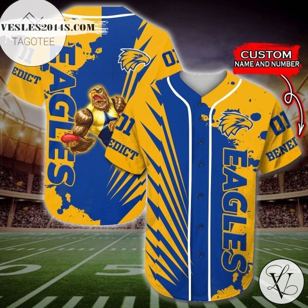 West Coast Eagles Baseball Jersey Afl – Premium Jersey Shirt – Custom Name & Number Jersey Sport