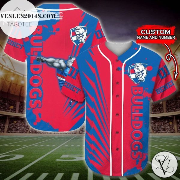 Western Bulldogs Baseball Jersey Afl – Premium Jersey Shirt – Custom Name & Number Jersey Sport