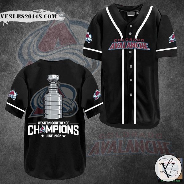 Western Conference Champions June 2022 Colorado Avalanche Baseball Jersey
