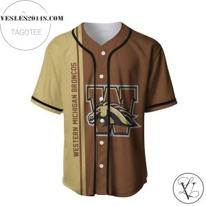 Western Michigan Broncos Baseball Jersey Half Style – NCAA