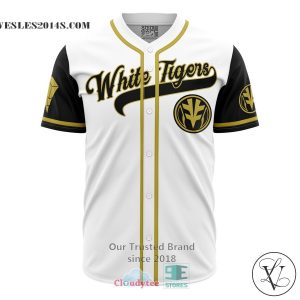 White Tigers White Power Rangers Baseball Jersey