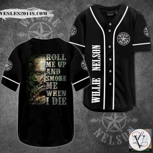 Willie Nelson Roll Me Up And Smoke Me When I Die Baseball Jersey Shirt