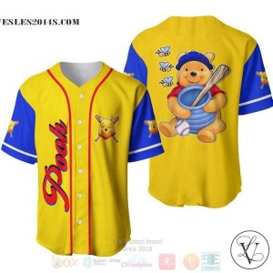 Winnie The Pooh All Over Print Yellow Baseball jersey