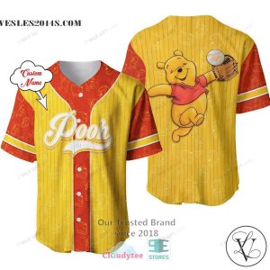 Winnie The Pooh Custom Name Baseball Jersey Shirt