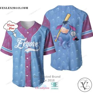 Winnie The Pooh Eeyore Custom Name Baseball Jersey Shirt