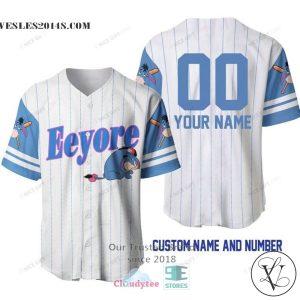Winnie The Pooh Eeyore Personalized Baseball Jersey Shirt