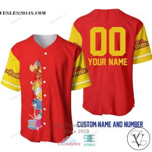 Winnie The Pooh Friends Personalized Baseball Jersey Shirt