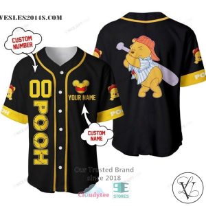 Winnie The Pooh Personalized Play Baseball Jersey Shirt