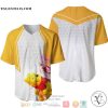 Winnie The Pooh Piglet Honey Pattern White Baseball Jersey