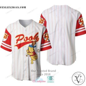 Winnie The Pooh Playing Baseball Jersey Shirt