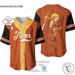 Winnie The Pooh Tigger Custom Name Baseball Jersey Shirt