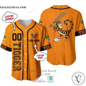 Winnie The Pooh Tigger Personalized Baseball Jersey Shirt