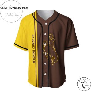 Wyoming Cowboys Baseball Jersey Half Style – NCAA