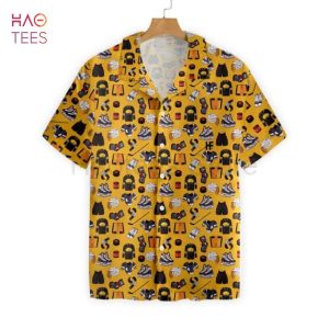 Yellow Ice Hockey Gear Hawaii Shirt