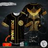 Yellow Raven Wings Viking Tattoo Baseball Jersey