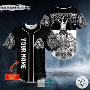 Yggdrasill Old Tree Viking Tattoo Custom Baseball Jersey