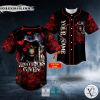 Zero F Given Red Rose Finger Grim Reaper Skull Custom Baseball Jersey